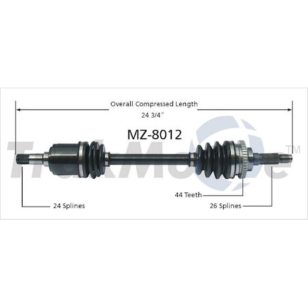 Surtrack Axle Cv Axle Shaft, Mz-8012 MZ-8012